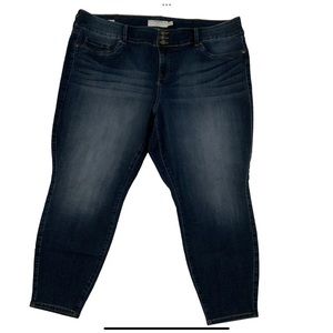 Torrid Jegging Jeans 26R Stretch Medium Wash Denim Front Zip High Rise 44x27